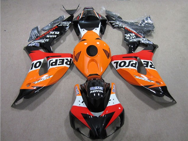 Mejores Kits Carenados Moto Honda CBR1000RR 2006-2007 - Naranja Blanco Rojo Negro Brillante Repsol