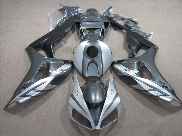 Mejores Carenados Moto Honda CBR1000RR 2006-2007 - Plata Gris Negro Mate Fireblade