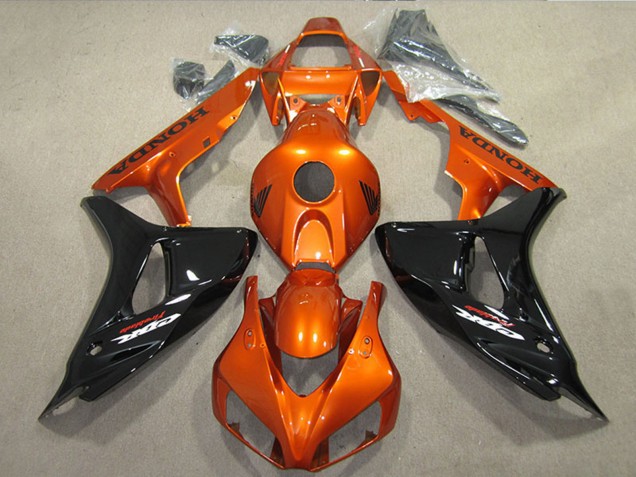 Mejores Carenados Moto Honda CBR1000RR 2006-2007 - Naranja Negro Brillante