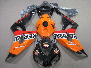 Mejores Carenado Moto Honda CBR1000RR 2006-2007 - Naranja Blanco Rojo Negro Brillante Repsol