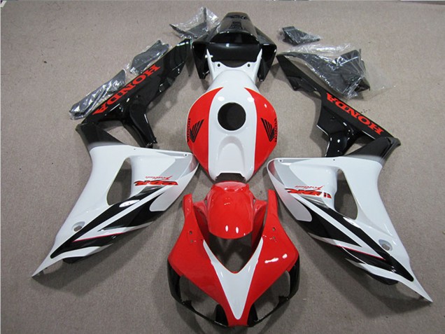 Mejores Carenados Moto Honda CBR1000RR 2006-2007 - Blanco Rojo Negro Brillante Fireblade