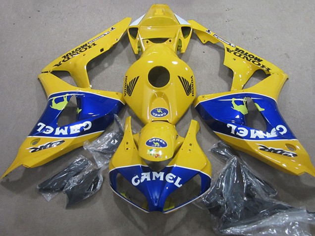 Mejores Carenados Moto Honda CBR1000RR 2006-2007 - Amarillo Azul Camello