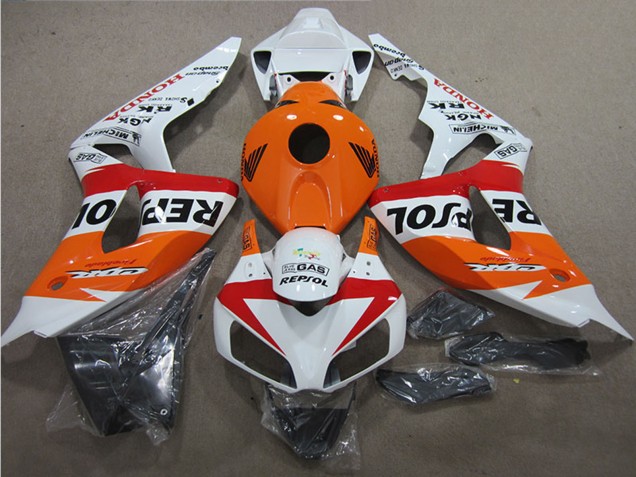 Mejores Carenados Moto Honda CBR1000RR 2006-2007 - Blanco Naranja Rojo Negro Repsol