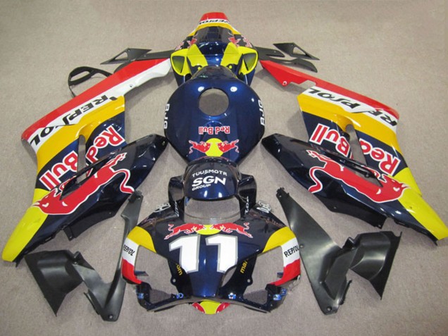 Mejores Carenados Moto Honda CBR1000RR 2004-2005 - Amarillo Azul Blanco Rojo Bull Repsol 11