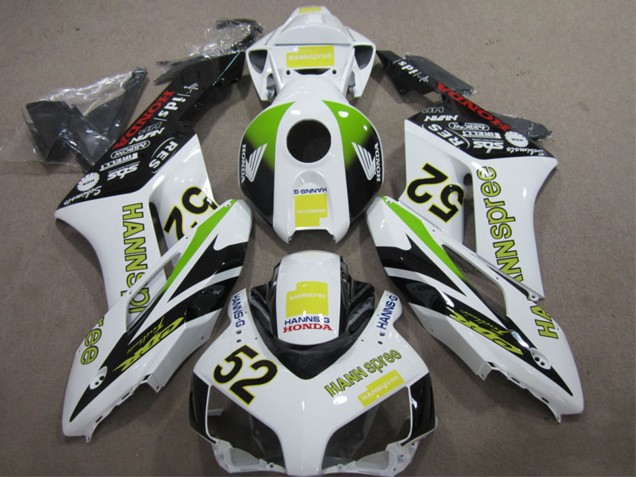 Mejores Carenados Moto Honda CBR1000RR 2004-2005 - Blanco Amarillo Verde Negro Hannspree 52