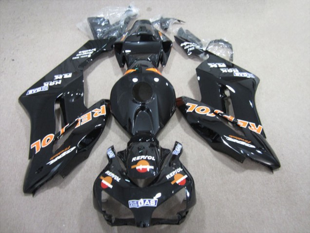 Mejores Carenados Moto Honda CBR1000RR 2004-2005 - Negro Brillante Naranja Repsol