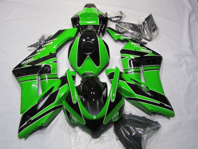 Mejores Carenado Moto Honda CBR1000RR 2004-2005 - Verde Negro Brillante