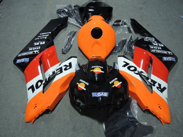 Mejores Kits Carenado ABS Honda CBR1000RR 2004-2005 - Naranja Blanco Rojo Negro Brillante Repsol