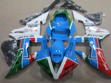 Mejores Carenado Moto Honda CBR1000RR 2004-2005 - Blanco Azul Rojo Verde Motul