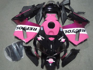 Mejores Carenados Moto Honda CBR1000RR 2004-2005 - Rosa Blanco Negro Brillante Repsol