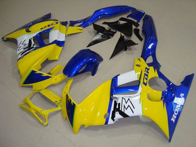 Mejores Carenados Moto Honda CBR600 F3 1995-1996 - Azul Blanco Amarillo