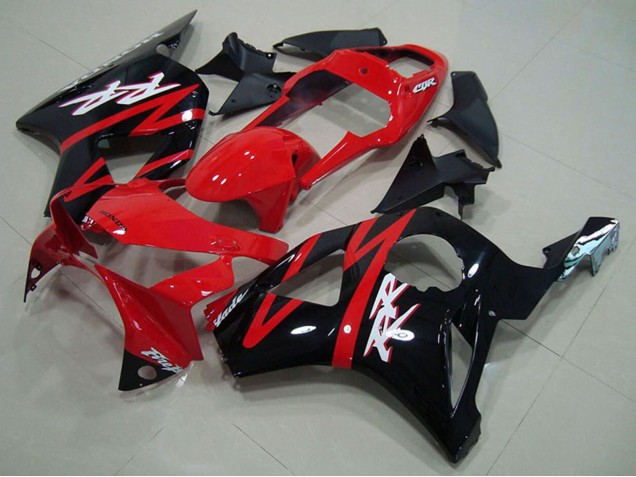 Mejores Carenado Moto Honda CBR900RR 954 2002-2003 - Rojo Negro Brillante Raya