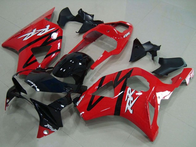 Mejores Carenados Moto Honda CBR900RR 954 2002-2003 - Rojo Negro Brillante Raya