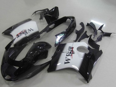 Mejores Carenados Moto ABS Honda CBR1100XX Blackbird 1996-2007 - Negro Brillante Blanco West