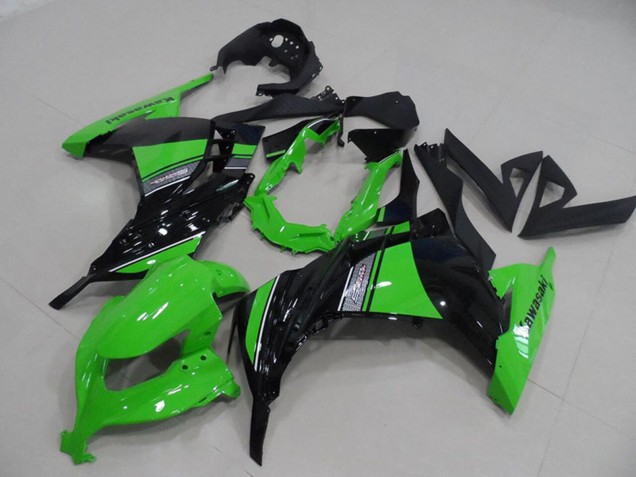 Mejores Carenados Moto Kawasaki ZX300R 2013-2018 - Verde Negro Brillante