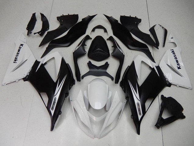 Mejores Kits Carenados Moto Kawasaki ZX6R 2013-2018 - Blanco Negro Mate
