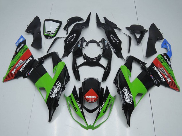 Mejores Carenados Moto Kawasaki ZX6R 2013-2018 - Negro Brillante Verde Rojo Azul Motocard