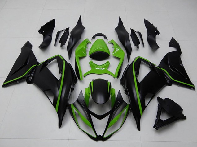 Mejores Carenados Moto Kawasaki ZX6R 2013-2018 - Verde Negro Mate