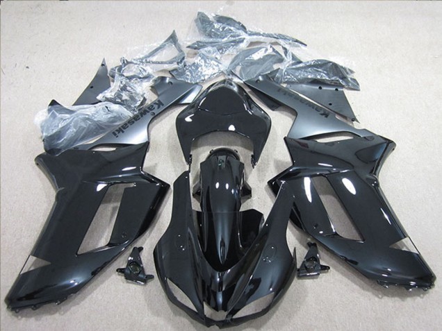 Mejores Carenados Moto Kawasaki ZX6R 2007-2008 - Negro Plata