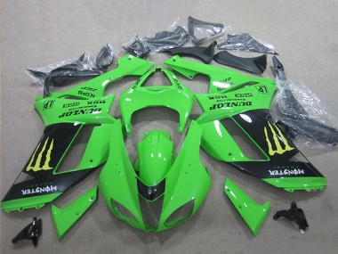 Mejores Carenados Moto Kawasaki ZX6R 2007-2008 - Blanco Azul Ninja