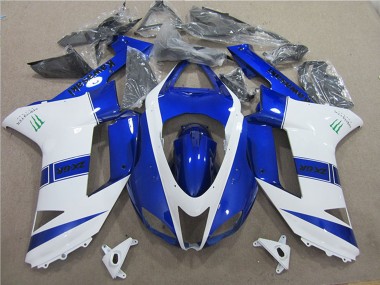 Mejores Carenados Moto Kawasaki ZX6R 2007-2008 - Azul Blanco Monstruo