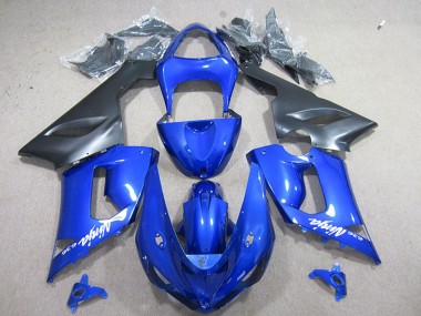 Mejores Carenado Moto Kawasaki ZX6R 2005-2006 - Azul Negro Mate