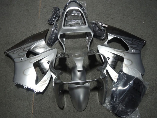 Mejores Carenados Moto Kawasaki ZX6R 2000-2002 - Plata Gris Llama