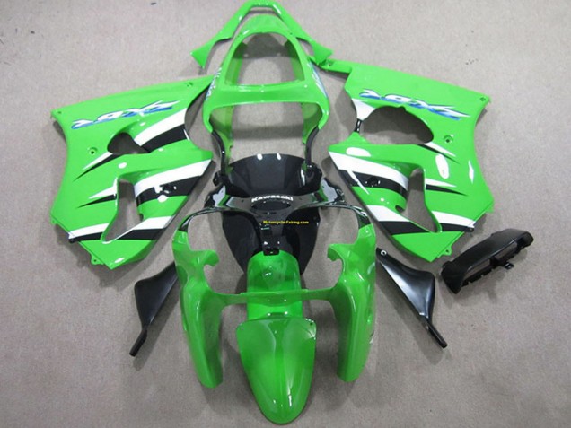 Mejores Kit Carenado Moto Kawasaki ZX6R 2000-2002 - Verde Blanco Negro