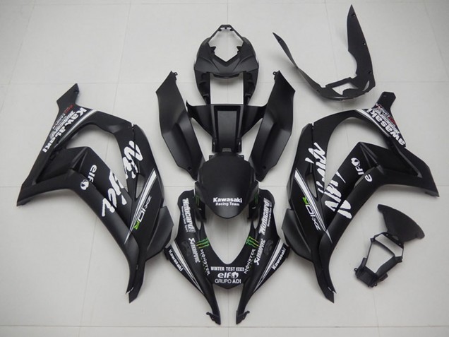 Mejores Carenados Moto Kawasaki ZX10R 2016-2020 - Negro Mate Verde Blanco Monstruo Carrera Team Motocard