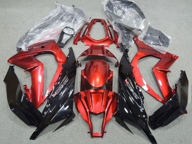 Mejores Carenado Moto Kawasaki ZX10R 2011-2015 - Rojo Negro Brillante