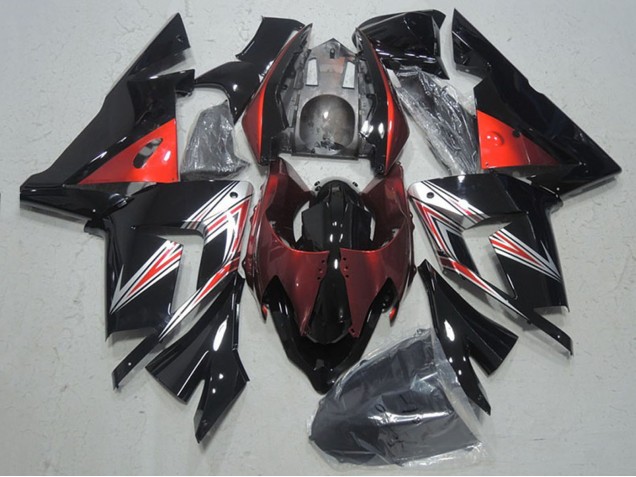 Mejores Carenados Moto Kawasaki ZX10R 2004-2005 - Negro Rojo
