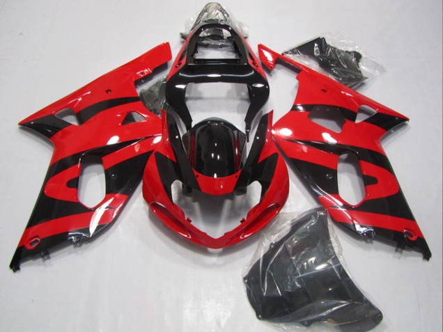 Mejores Carenados Moto Suzuki GSXR 600 2001-2003 - Rojo Negro Brillante
