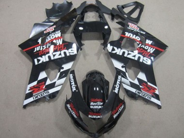 Mejores Carenados Moto Suzuki GSXR 600 2004-2005 - Negro Brillante Rojo Blanco Telefonica MoviStar