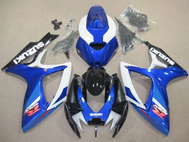 Mejores Carenado Moto Suzuki GSXR 600 2006-2007 - Blanco Azul Negro Brillante Rojo