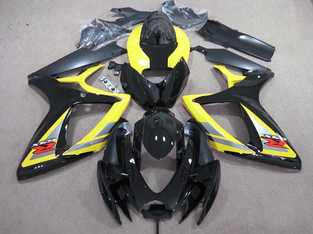 Mejores Carenados Moto Suzuki GSXR 600 2006-2007 - Amarillo Gris Negro