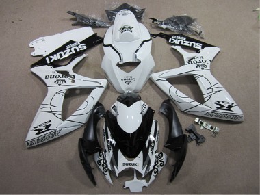 Mejores Carenados Moto Suzuki GSXR 600 2006-2007 - Blanco Negro Corona Extra