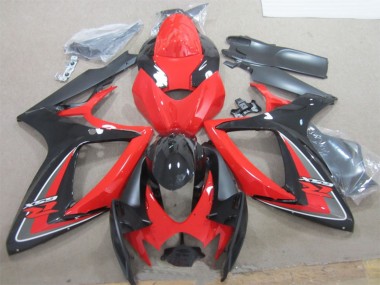 Mejores Carenados Moto Suzuki GSXR 600 2006-2007 - Rojo Negro