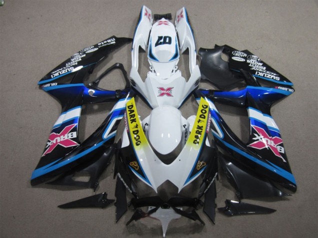 Mejores Carenados Moto Suzuki GSXR 600 2008-2010 - Blanco Azul Negro Amarillo Dark Dog Rosa X