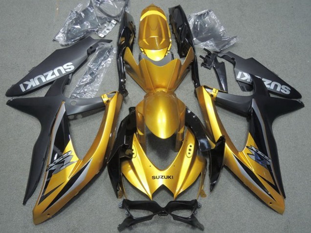 Mejores Carenados Moto Suzuki GSXR 600 2008-2010 - Oro Negro Mate