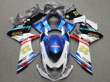 Mejores Carenados Moto Suzuki GSXR 600 2011-2024 - Azul Blanco Rojo Negro Rockstar 22