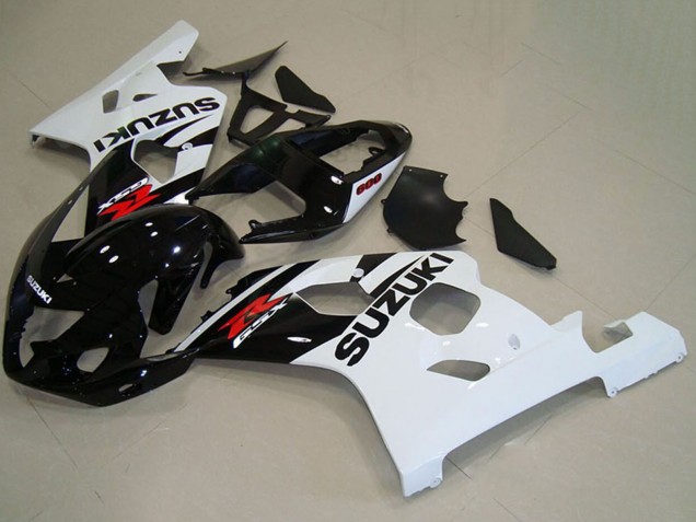 Mejores Carenados Moto Suzuki GSXR 750 2004-2005 - Negro Brillante Blanco Rojo