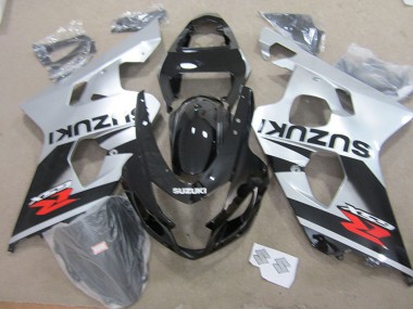 Mejores Carenados Moto Suzuki GSXR 750 2004-2005 - Plata Negro Brillante Rojo