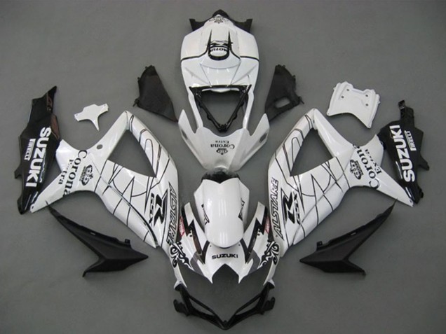 Mejores Carenados Moto Suzuki GSXR 750 2008-2010 - Blanco Negro Corona Extra Alstare