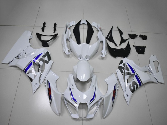 Mejores Carenados Moto Suzuki GSXR 1000 2017-2024 - Blanco Azul
