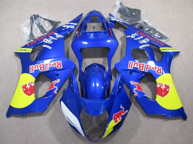 Mejores Carenados Moto Suzuki GSXR 1000 2003-2004 - Azul Amarillo Rojo Bull
