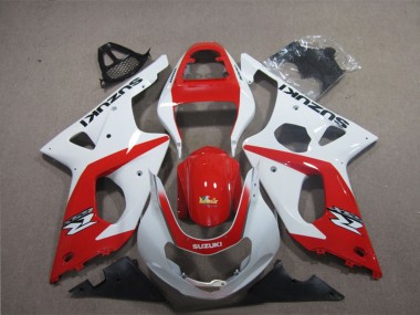 Mejores Carenados Moto Suzuki GSXR 1000 2003-2004 - Blanco Rojo