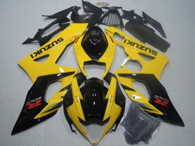 Mejores Carenado Moto Suzuki GSXR 1000 2005-2006 - Amarillo Negro Brillante