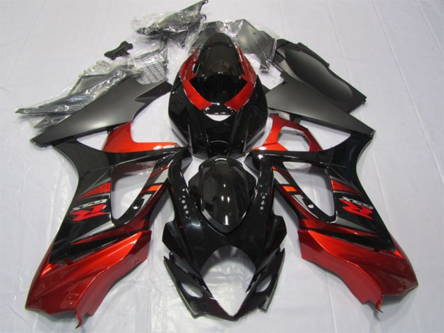 Mejores Kits Carenado Moto Suzuki GSXR 1000 2007-2008 - Rojo Negro Brillante