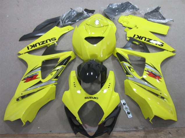 Mejores Carenado Moto Suzuki GSXR 1000 2007-2008 - Amarillo Plata Negro