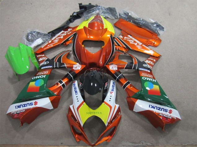 Mejores Carenados Moto Suzuki GSXR 1000 2007-2008 - Naranja Amarillo Blanco Rojo Verde Monstruo